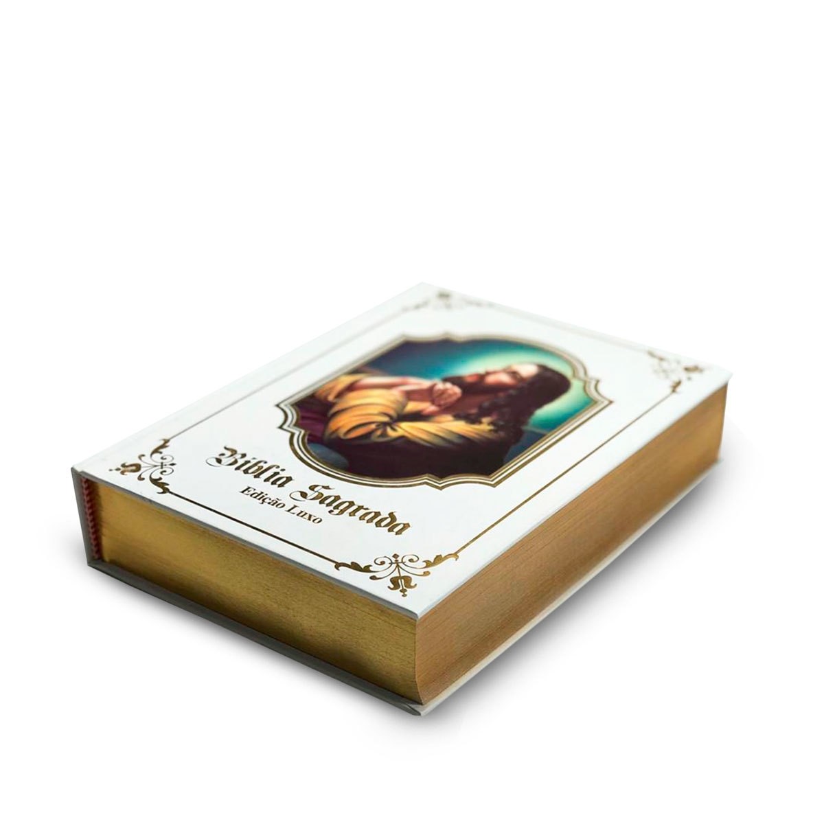Atual Artigos Religiosos Biblia Sagrada Edicao Luxo Branca Luva