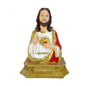 IMAGEM - EM BORRACHA SAGRADO CORACAO DE JESUS MESA 19CM L2P - Cod.: 395